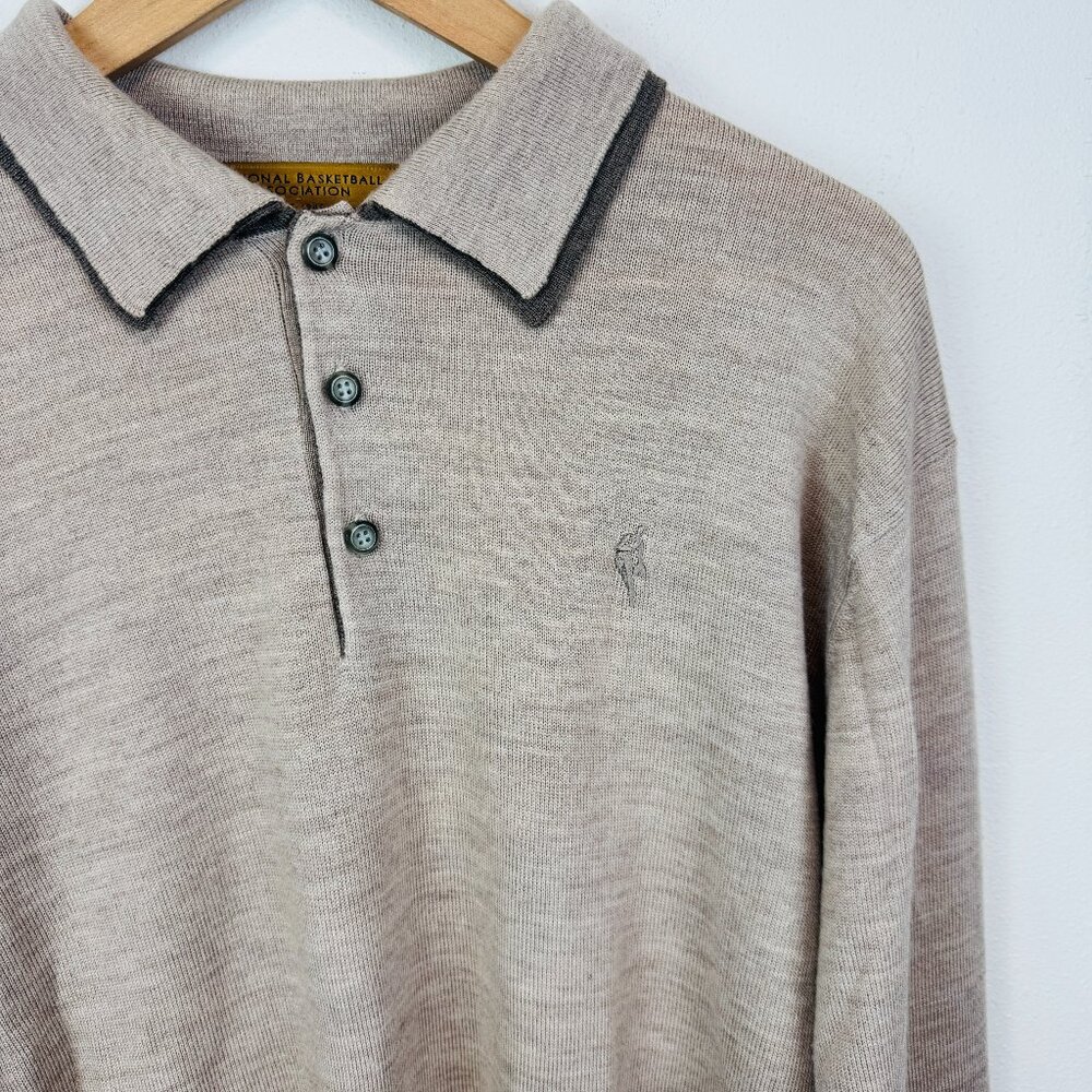 National Basketball Association Merino Wool Sweater Mens XL/52 brown beige NBA